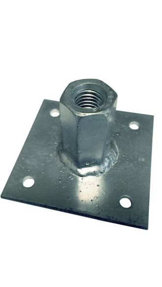 Пластина опорная облегченная 60*60*2,0 с гайкойМ10